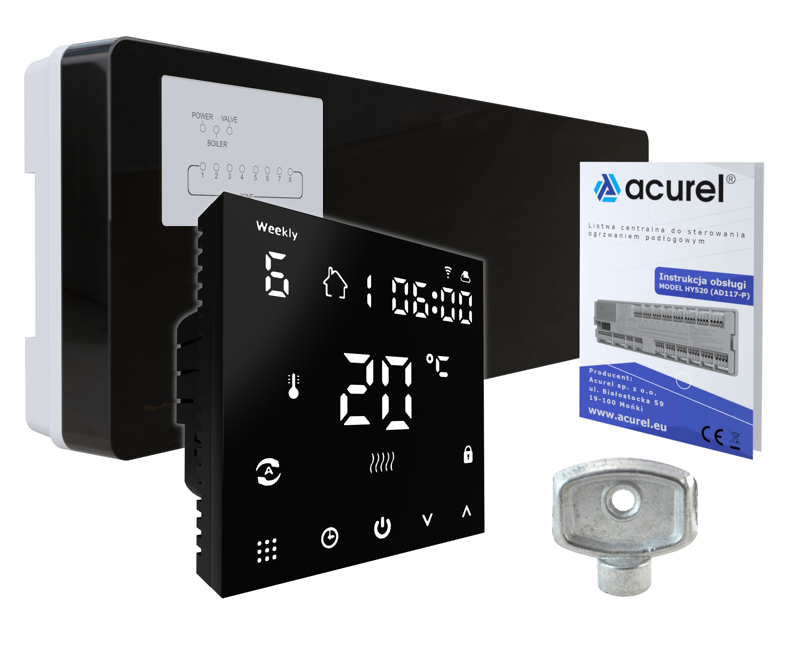 Zestaw sterowania ogrzewaniem podłogowym – 1 strefa (AD117-P + 1x AD148C) 5._AD117-P_Zestaw_zawiera_z_termostatem_005a