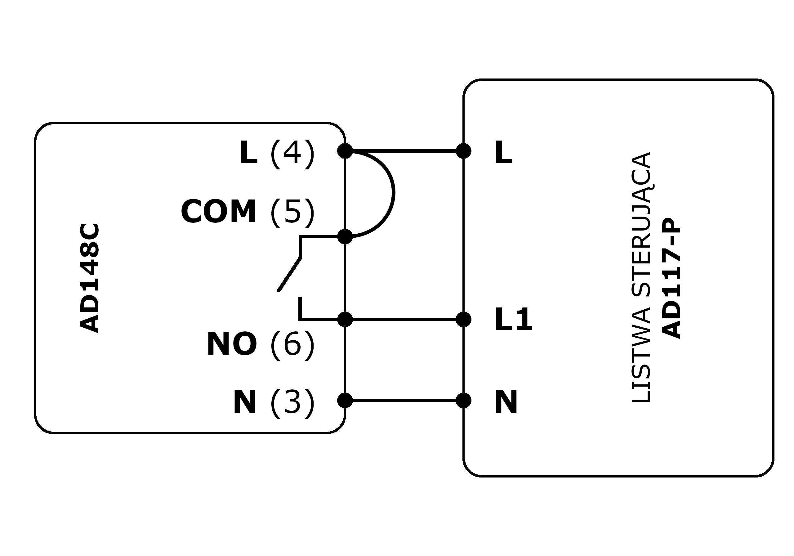 Zestaw sterowania ogrzewaniem podłogowym – 1 strefa (AD117-P + 1x AD148C) 8._AD117-P_AD148C_schemat_elektryczny_008a