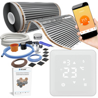 Folia grzewcza AC-305TL szer. 50cm 80W/m² z termostatem AD137 WIFI - Zestaw 17m²