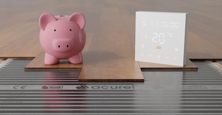 Folia grzewcza AC-310TM szer. 100cm 140W/m² z termostatem AC-TE200W - Zestaw 20m²