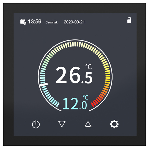 Termostat elektroniczny programowalny AC-TE001B POLSKIE MENU