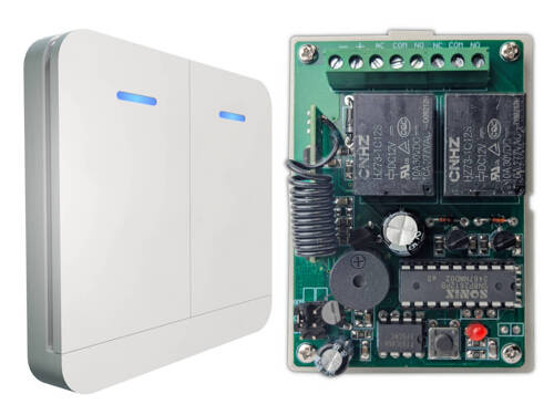 Radiolinia 2 kanały sterowanie + pilot natynkowy 2 kanały