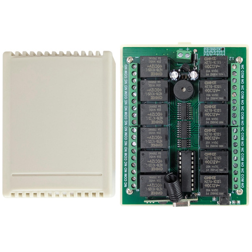 Zestaw: Radiolinia 12-kanałowa (AC-RL12) + 2x Pilot 12-kanałowy 433 MHz