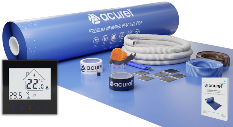Folia grzewcza Acurel AC310P 8m² szer. 100cm 220W/m² z termostatem WiFi AD134C