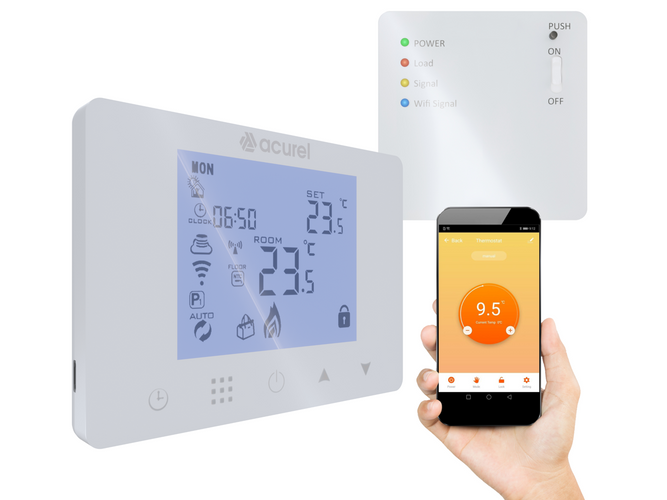 Sterownik pokojowy WiFi – beznapięciowy regulator do kotłów gazowych, pellet, ekogroszek