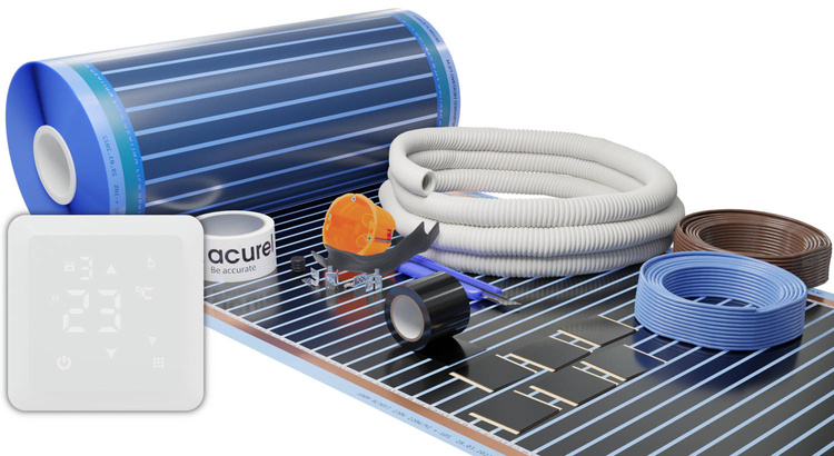 Folia grzewcza Acurel AC305T 30m² szer. 50cm 80W/m² z termostatem WiFi AD137