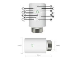 Kompletny zestaw Zigbee: 1x Głowica Termostatyczna + Gateway ZIGBEE + zasilanie