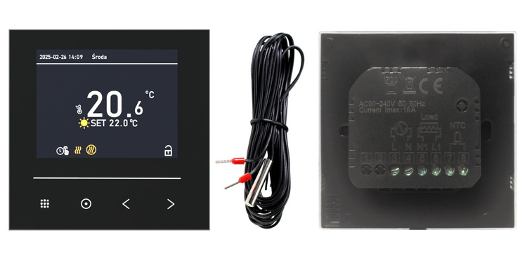 Mata grzewcza Acurel AC-MAT 2m² szer. 50cm 160W/m² z termostatem AC-TE002B