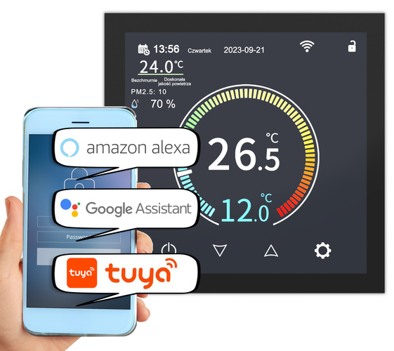 Folia grzewcza AC-310TM szer. 100cm 140W/m² z termostatem AC-TE001B-WIFI - Zestaw 22m²