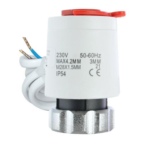 Siłownik termoelektryczny 230V NC M28x1.5 - 1 sztuka