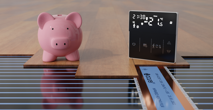 Folia grzewcza Acurel AC310T 8m² szer. 100cm 80W/m² z termostatem  pokojowym AD141C