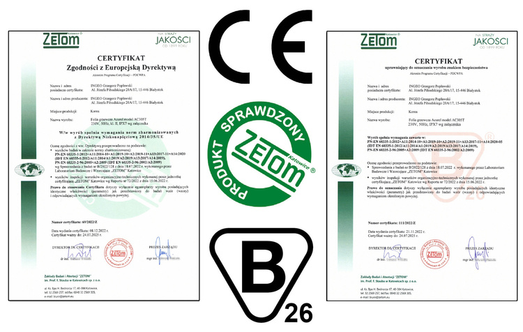 Folia grzewcza Acurel AC310P 140W/mb (140W/m²) ROLKA - 75mb