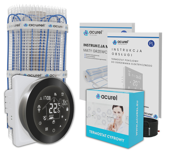 Mata grzewcza Acurel FT-MAT 8m² szer. 50cm 160W/m² z termostatem WiFi AD114C