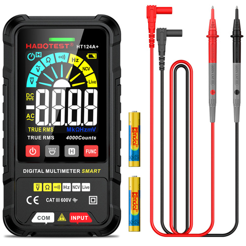 Multimetr True RMS NCV + funkcja latarki HT124A+
