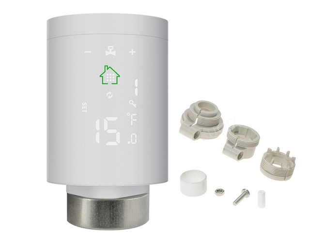 Kompletny zestaw Zigbee: 1x Głowica Termostatyczna + Gateway ZIGBEE + zasilanie