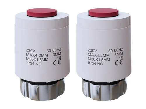 Siłownik termoelektryczny termiczny 230V NC M30x1.5 - 2 sztuki