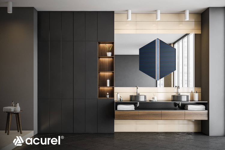 Folia grzewcza Acurel AC305T 1m² szer. 50cm 220W/m² - Zestaw pod lustro