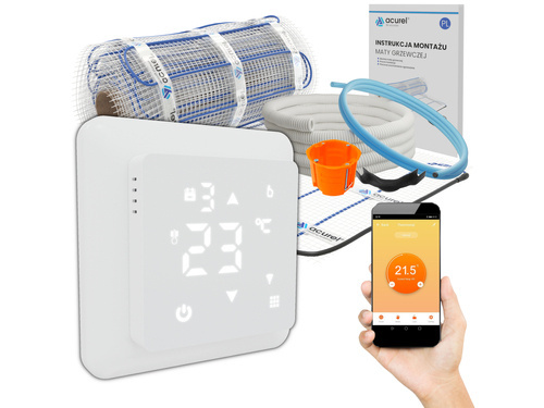 Mata grzewcza Acurel FT-MAT 6m² szer. 50cm 160W/m² z termostatem WiFi AD137