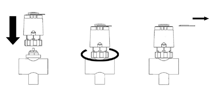 Siłownik termoelektryczny termiczny 230V NC M30x1.5 - 3 sztuki