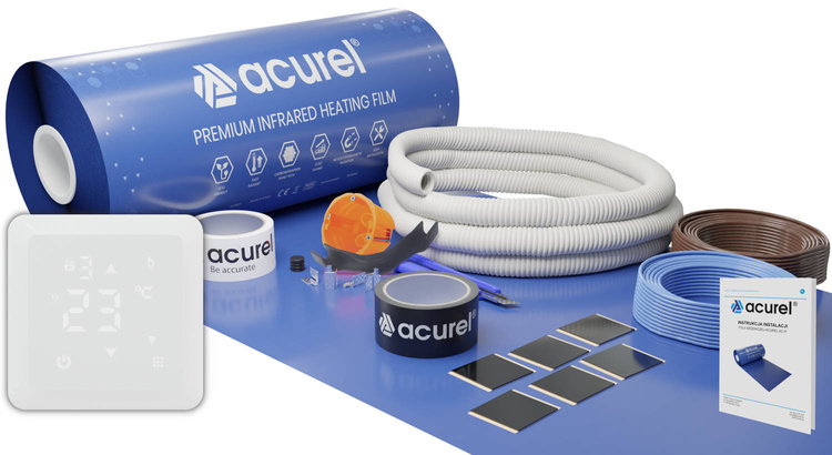 Folia grzewcza Acurel AC305P 9m² szer. 50cm 220W/m² z termostatem WiFi AD137