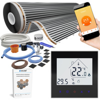 Folia grzewcza AC-310TM szer. 100cm 140W/m² z termostatem AD134C-WIFI - Zestaw 22m²