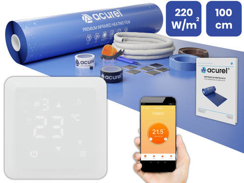 Folia grzewcza Acurel AC310P 4m² szer. 100cm 220W/m² z termostatem WiFi AD137