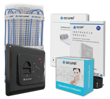 Mata grzewcza Acurel AC-MAT 9m² szer. 50cm 160W/m² z termostatem pokojowym AD132B