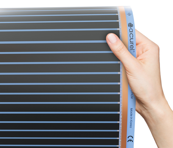 Folia grzewcza Acurel AC310T 2m² szer. 100cm 220W/m² - Zestaw pod lustro