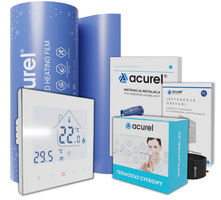 Folia grzewcza Acurel AC305P 10m² szer. 50cm 220W/m² z termostatem WiFi AD134