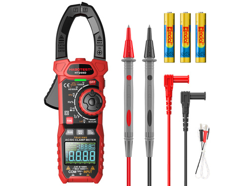 Miernik Cęgowy Multimetr + funkcja latarki HT208D