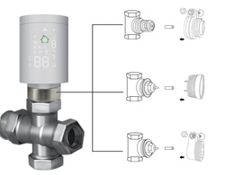 Kompletny zestaw Zigbee: 1x Głowica Termostatyczna + Gateway ZIGBEE + zasilanie