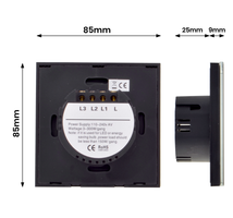Dotykowy włącznik światła szklany potrójny złoty z pilotem