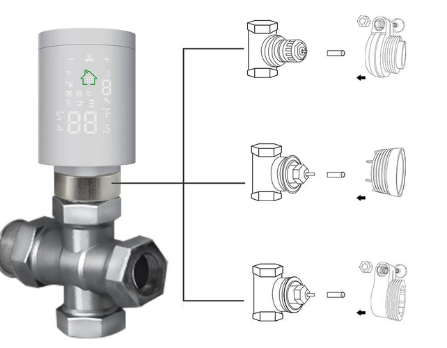 Głowica termostatyczna AD138-ZIGBEE + Baterie