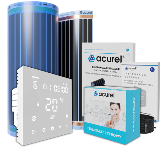 Folia grzewcza Acurel AC310T 6m² szer. 100cm 220W/m² z termostatem WiFi AD122