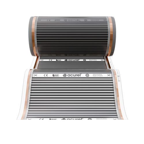 Folia grzewcza AC-305TL szer. 50cm 80W/m² z termostatem AD134 WIFI - Zestaw 9m²