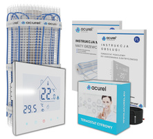 Mata grzewcza Acurel AC-MAT 12m² szer. 50cm 160W/m² z termostatem WiFi AD134