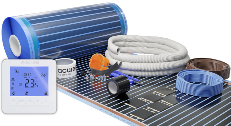 Folia grzewcza Acurel AC305T 1m² szer. 50cm 80W/m² z termostatem WiFi AD112