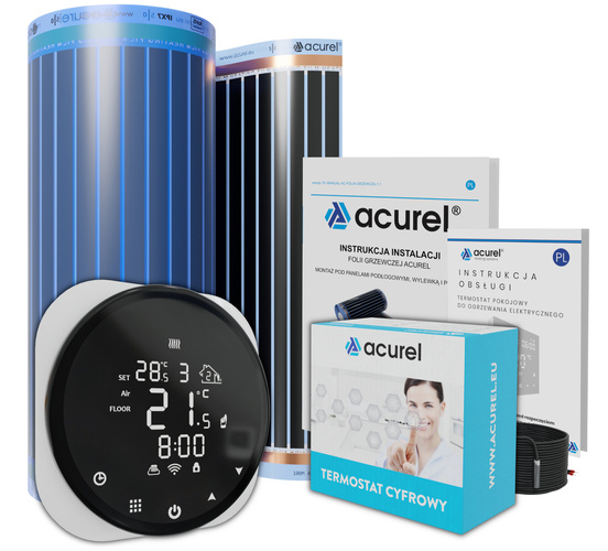 Folia grzewcza Acurel AC310T 5m² szer. 100cm 140W/m² z termostatem WiFi AD136