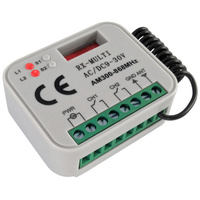 Odbiornik sterownik uniwersalny 2 kanałowy 300-868MHz - 12-30V DC