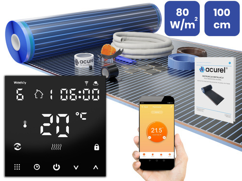 Folia grzewcza Acurel AC310T 14m² szer. 100cm 80W/m² z termostatem WiFi AD122C