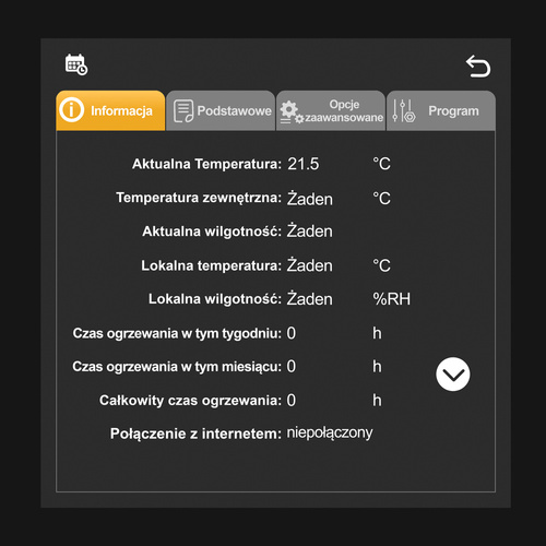 Termostat elektroniczny programowalny AC-TE001B POLSKIE MENU