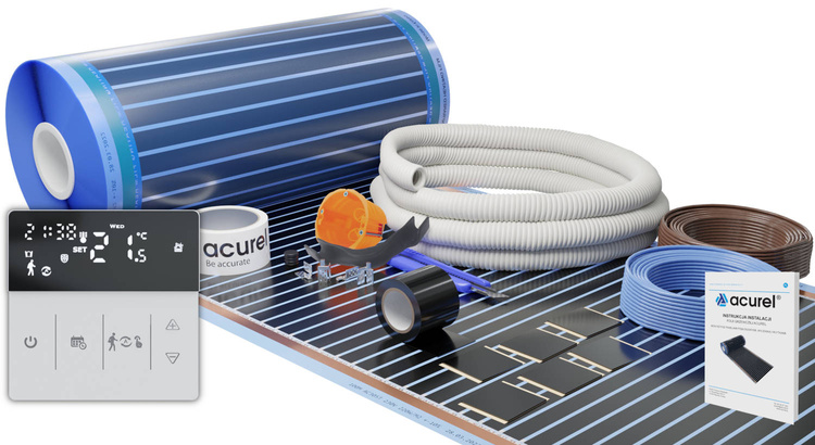 Folia grzewcza Acurel AC305T 3m² szer. 50cm 220W/m² z termostatem WiFi AD139C