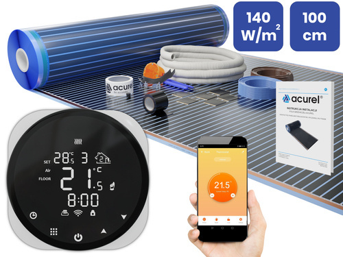 Folia grzewcza Acurel AC310T 7m² szer. 100cm 140W/m² z termostatem WiFi AD136
