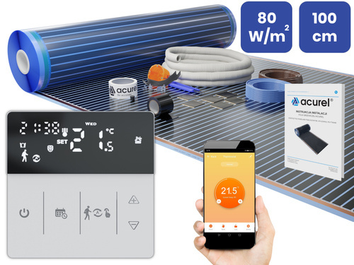 Folia grzewcza Acurel AC310T 32m² szer. 100cm 80W/m² z termostatem WiFi AD139C