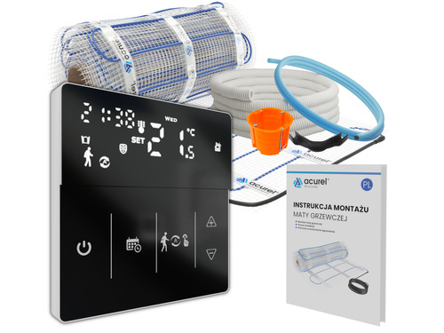 Mata grzewcza Acurel AC-MAT 2.5m² szer. 50cm 160W/m² z termostatem pokojowym AD141C