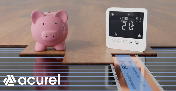 Folia grzewcza Acurel AC305T 10m² szer. 50cm 140W/m² z termostatem pokojowym AD121