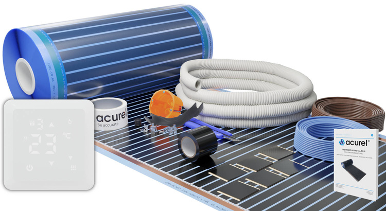 Folia grzewcza Acurel AC305T 3m² szer. 50cm 140W/m² z termostatem WiFi AD137