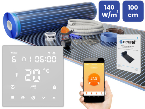 Folia grzewcza Acurel AC310T 14m² szer. 100cm 140W/m² z termostatem WiFi AD122