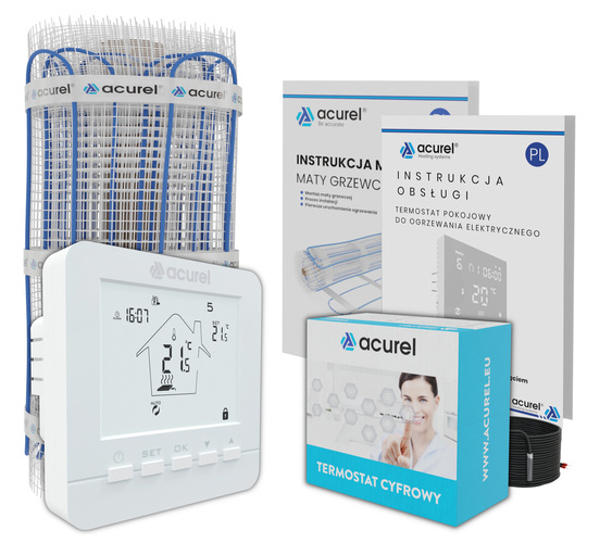 Mata grzewcza Acurel AC-MAT 12m² szer. 50cm 160W/m² z termostatem WiFi AD112