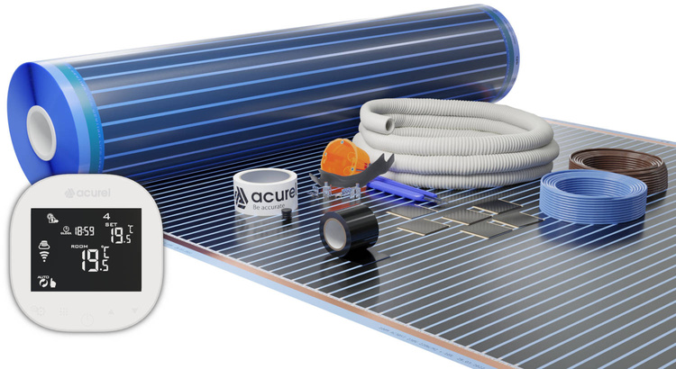 Folia grzewcza Acurel AC310T 13m² szer. 100cm 140W/m² z termostatem WiFi AD101
